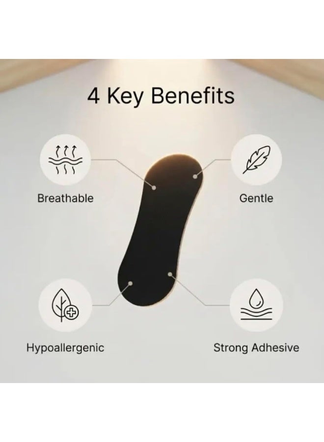 30 Pcs Advanced Black Nasal Strips – Extra Strength Anti Snoring Nose Tape for Breathing & Congestion Relief – Hypoallergenic Sleep Aid for Night & Sports – Breathe Better Instantly - Image 5